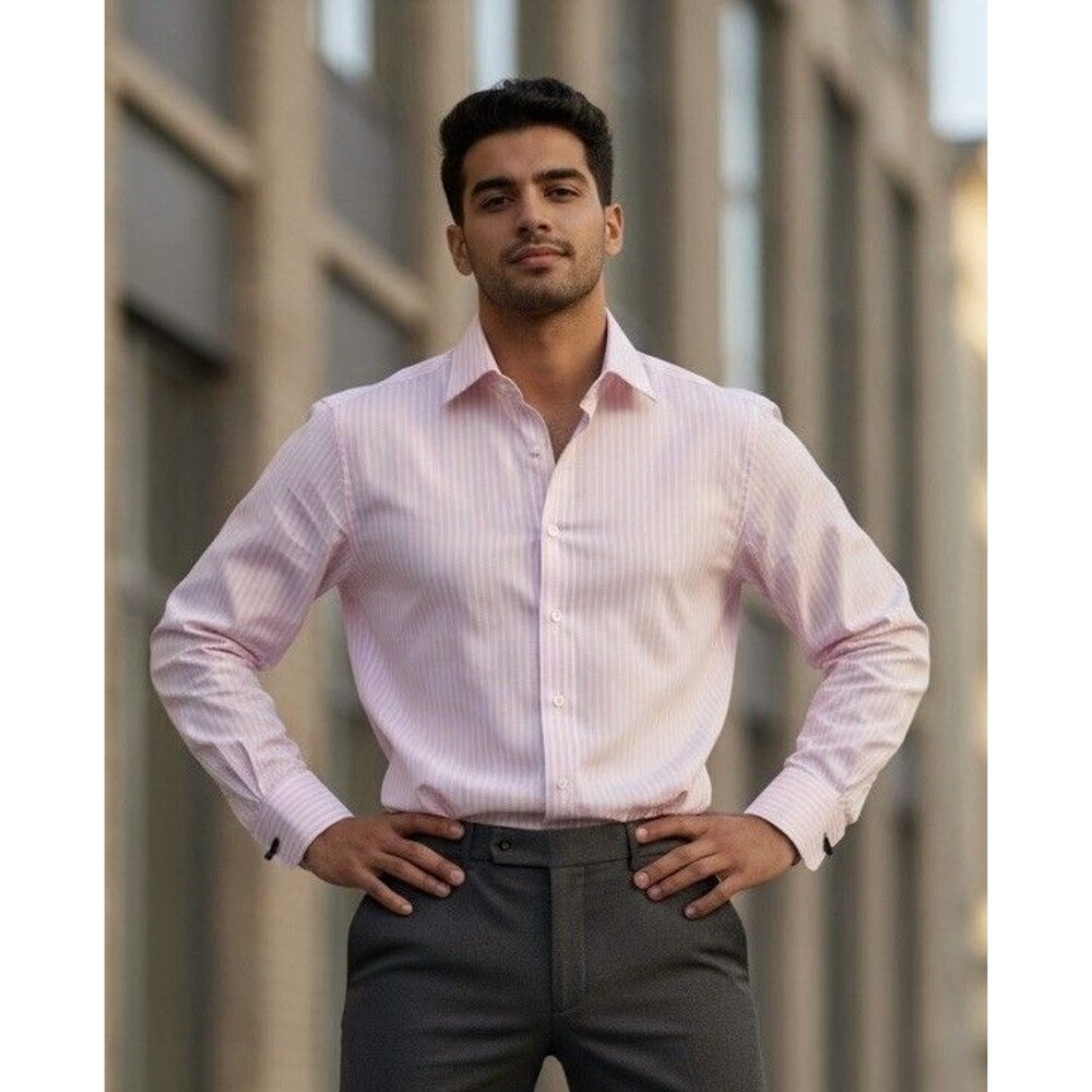 Posh Designs Bangkok Custom Tailored Men's Dress Shirt |Medium |Luxury Button Up